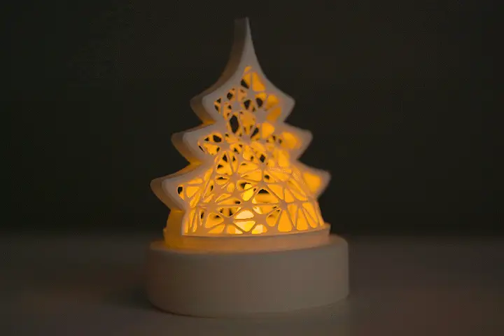 Adorno árbol portavelas impreso en 3D, foto 3