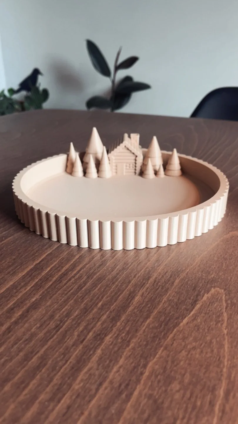 Bandeja aldea navideña impreso en 3D, foto 2