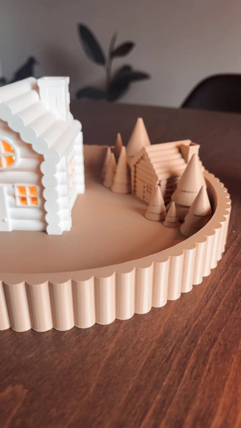 Bandeja aldea navideña impreso en 3D, foto 4