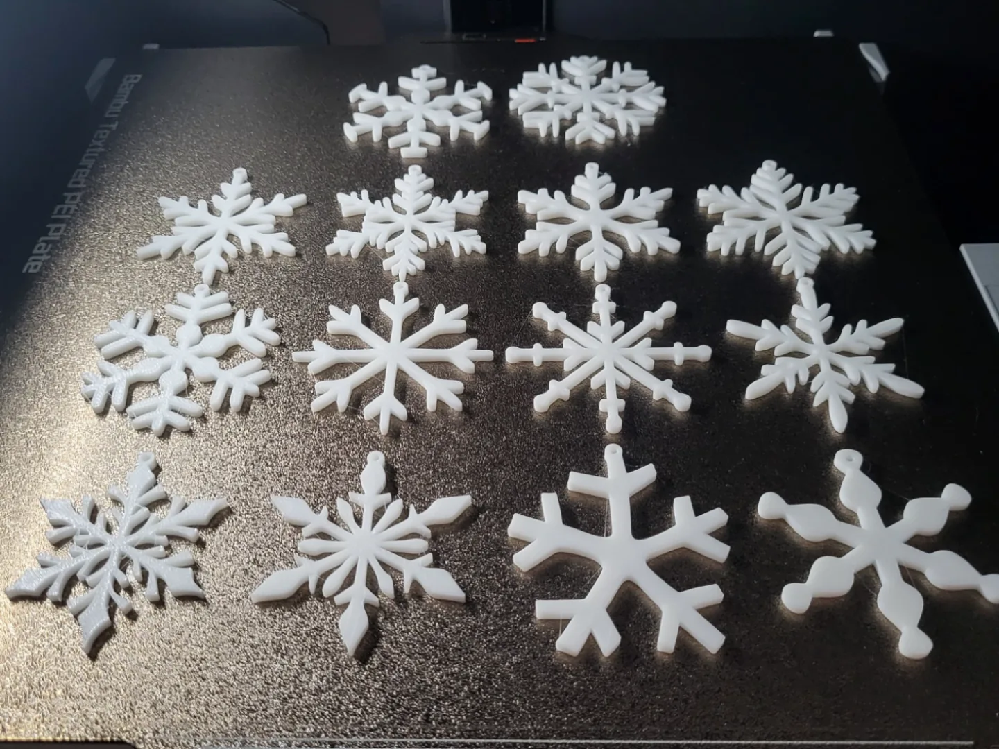 Copos de nieve para el árbol