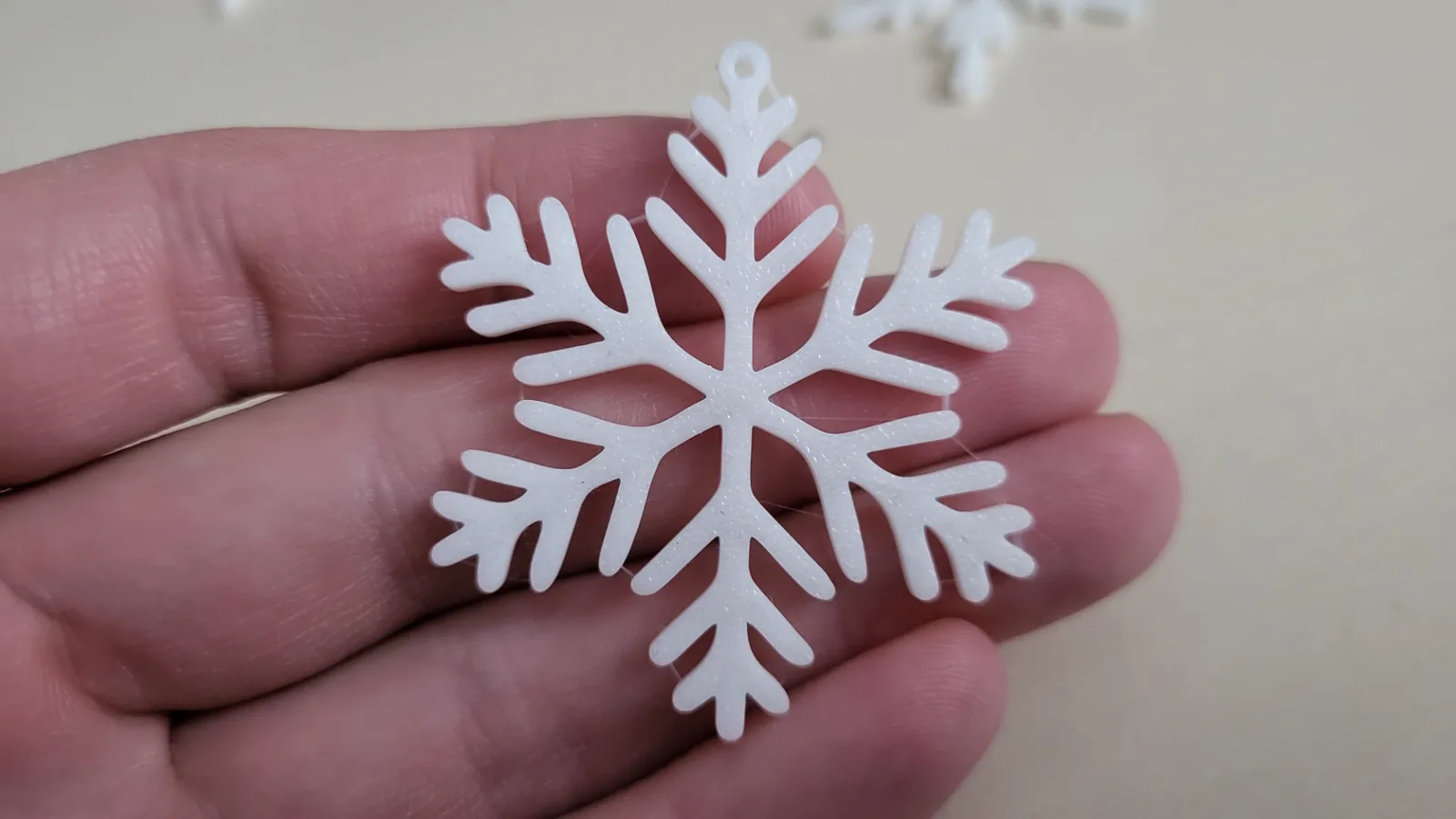 Copos de nieve para el árbol impreso en 3D, foto 3