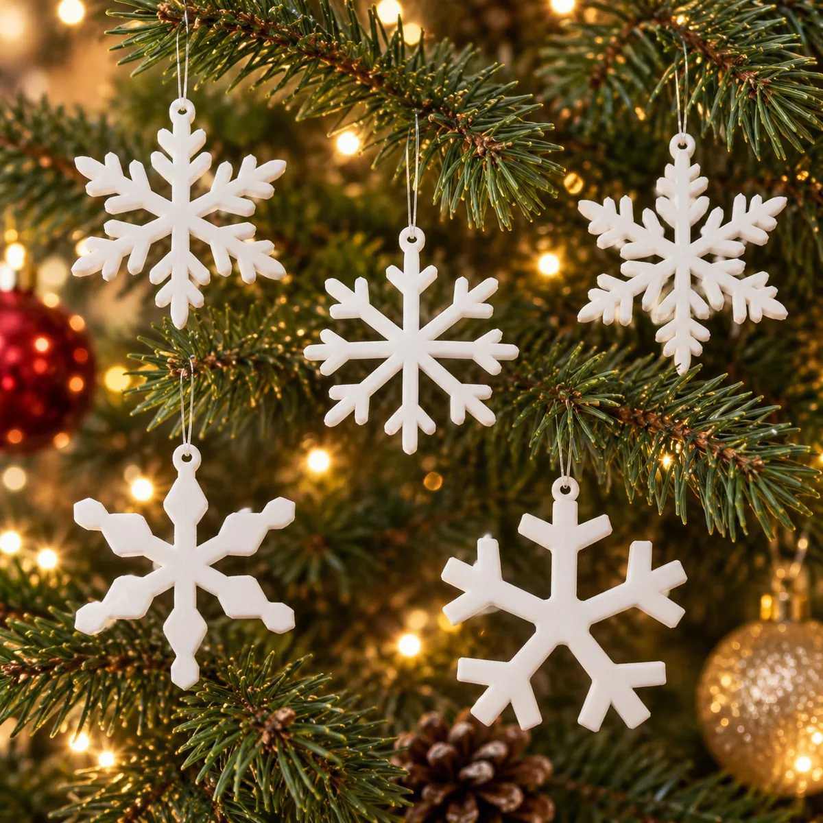 Copos de nieve para el árbol impreso en 3D, foto 4