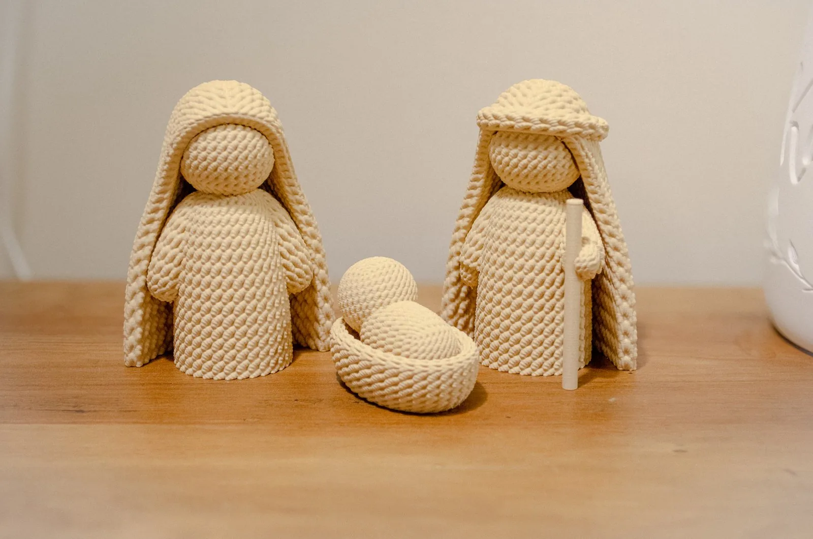 Pesebre tejido estilo amigurumi impreso en 3D, foto 3