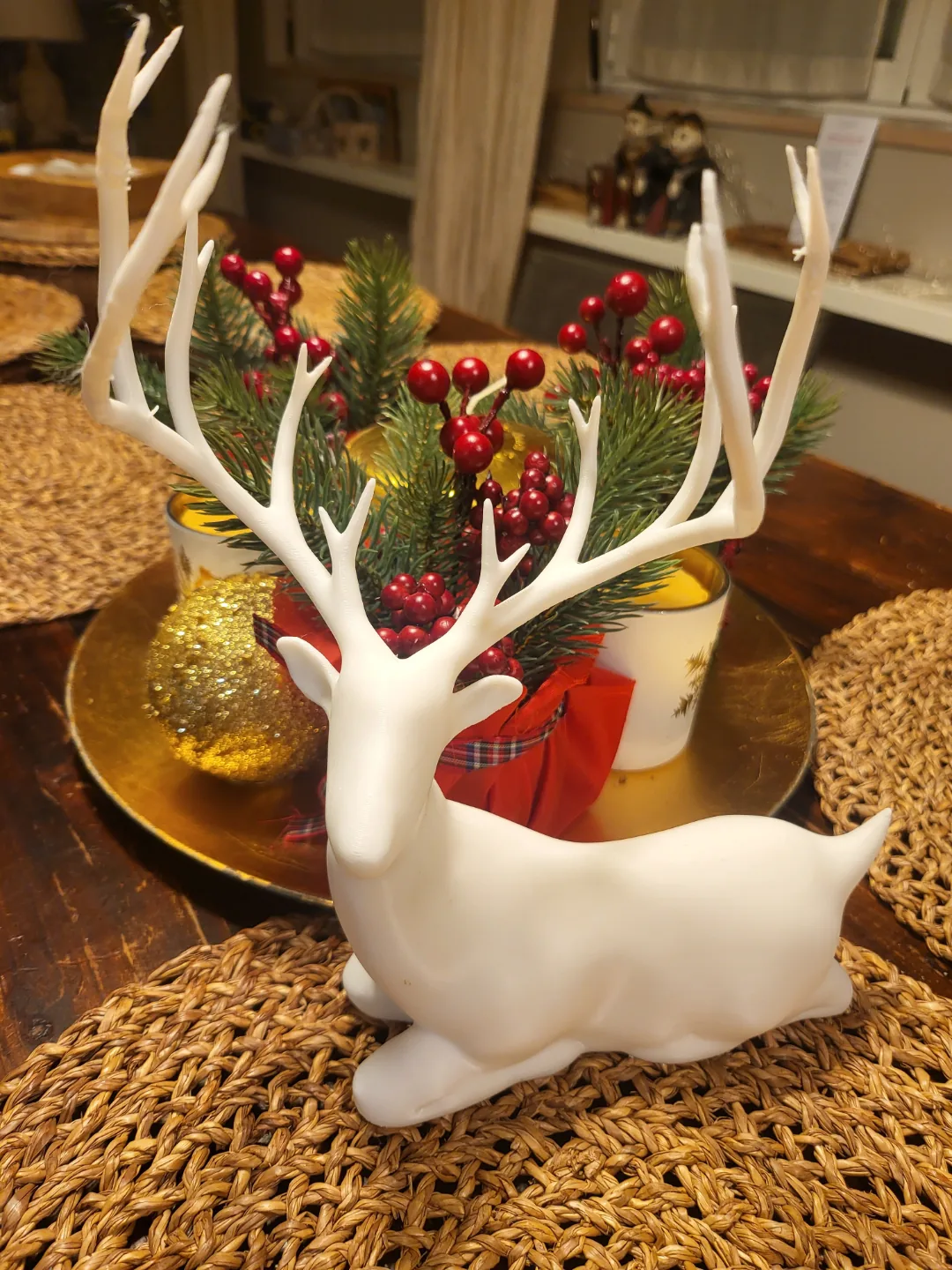 Seated Christmas deer