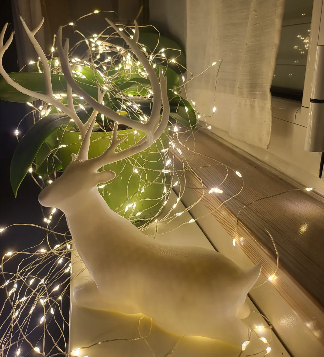 Venado sentado de Navidad impreso en 3D, foto 3