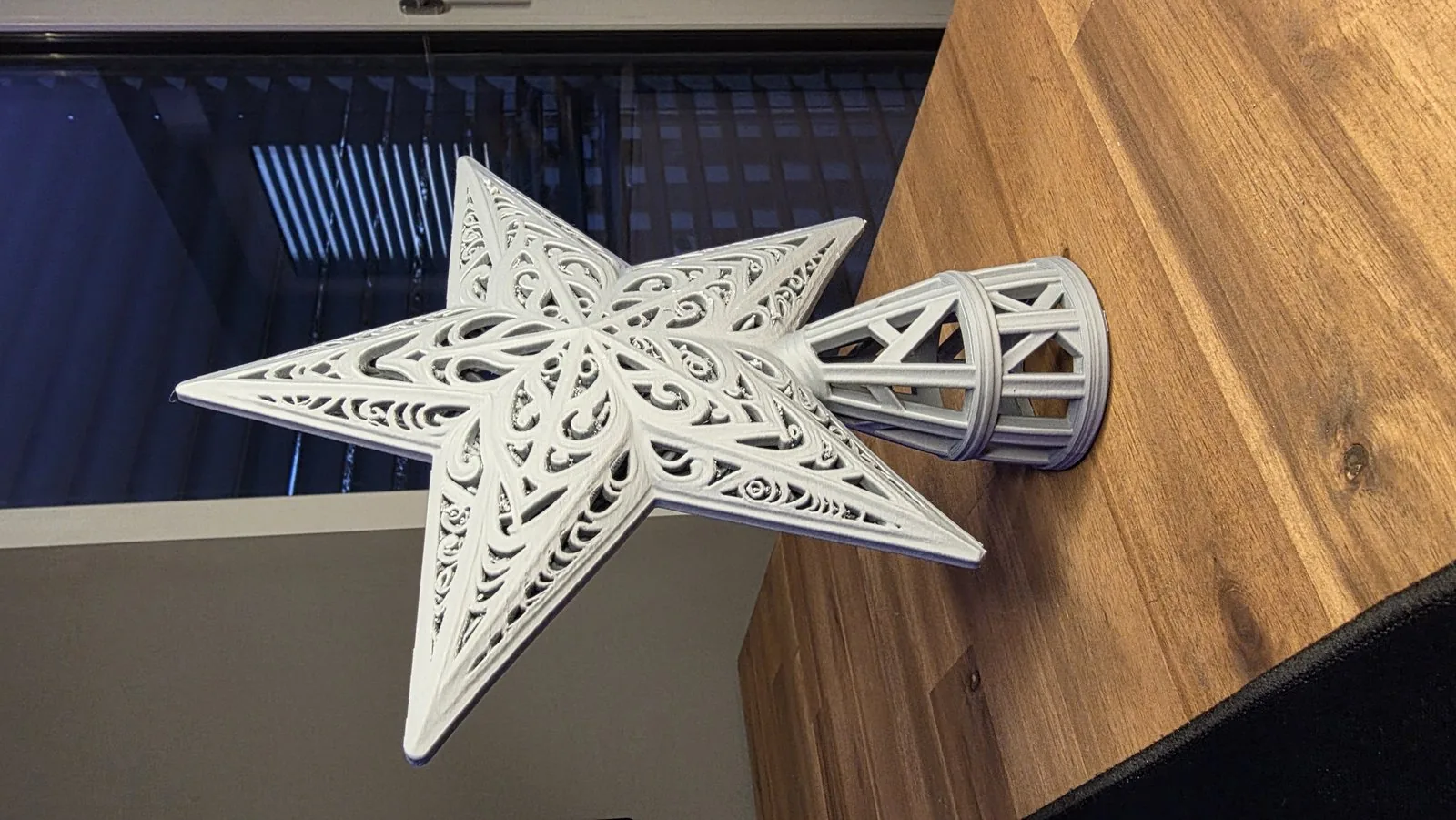 Estrella calada para el árbol impreso en 3D, foto 3