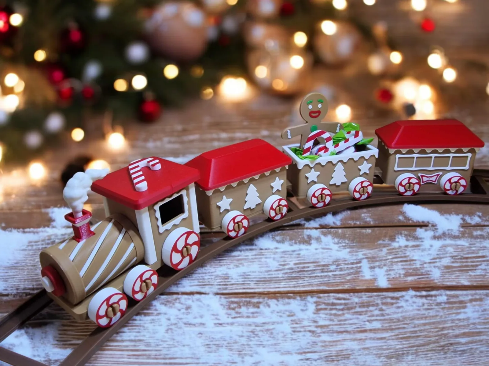 Tren navideño de jengibre