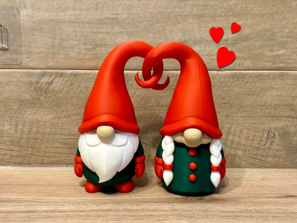 Gnomos inseparables, pareja navideña