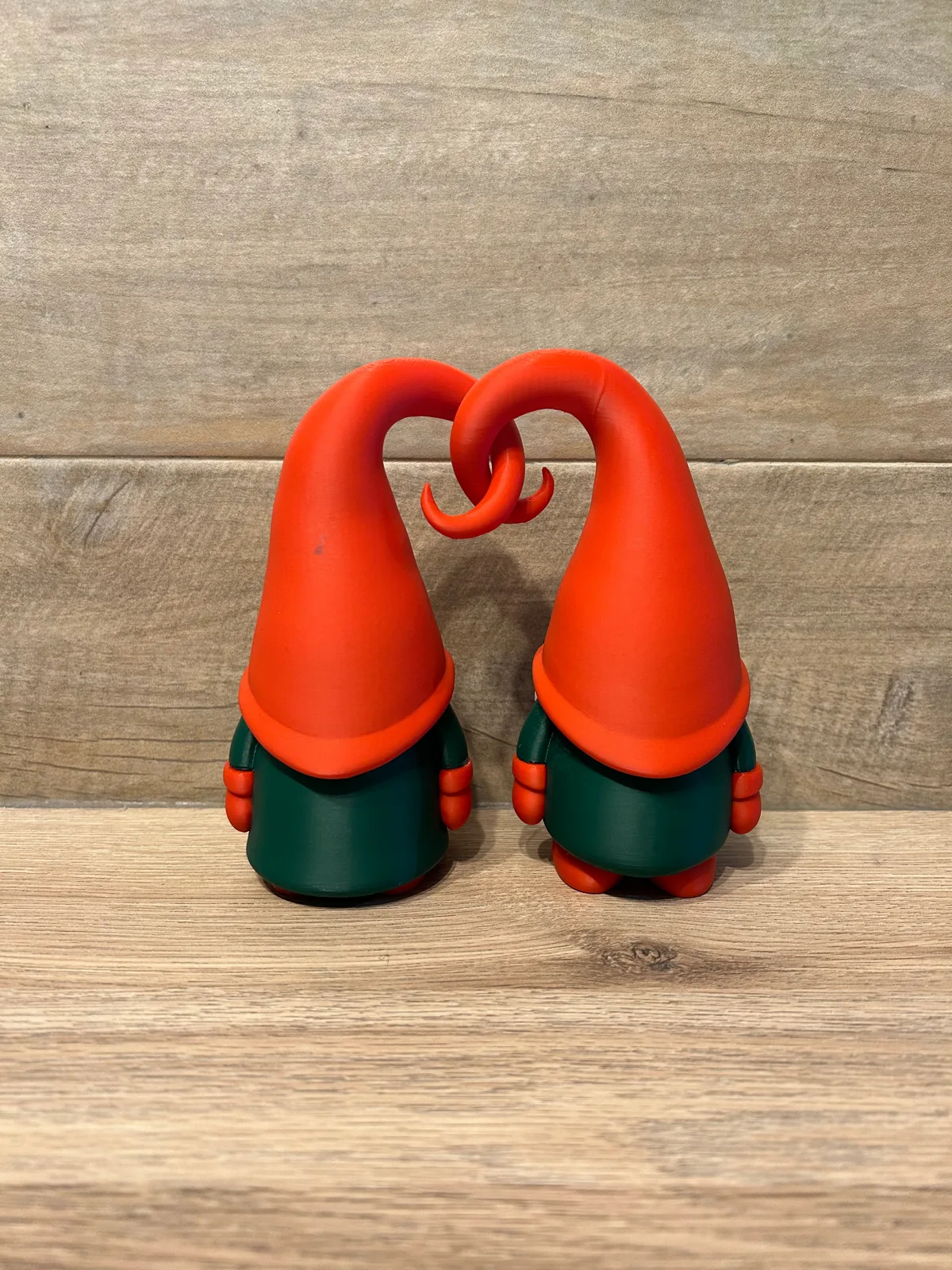 Gnomos inseparables, pareja navideña impreso en 3D, foto 4