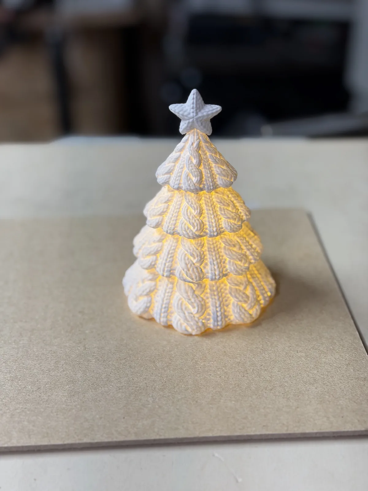 3D printed Knitted Pine Tea Light Holder, photo 3