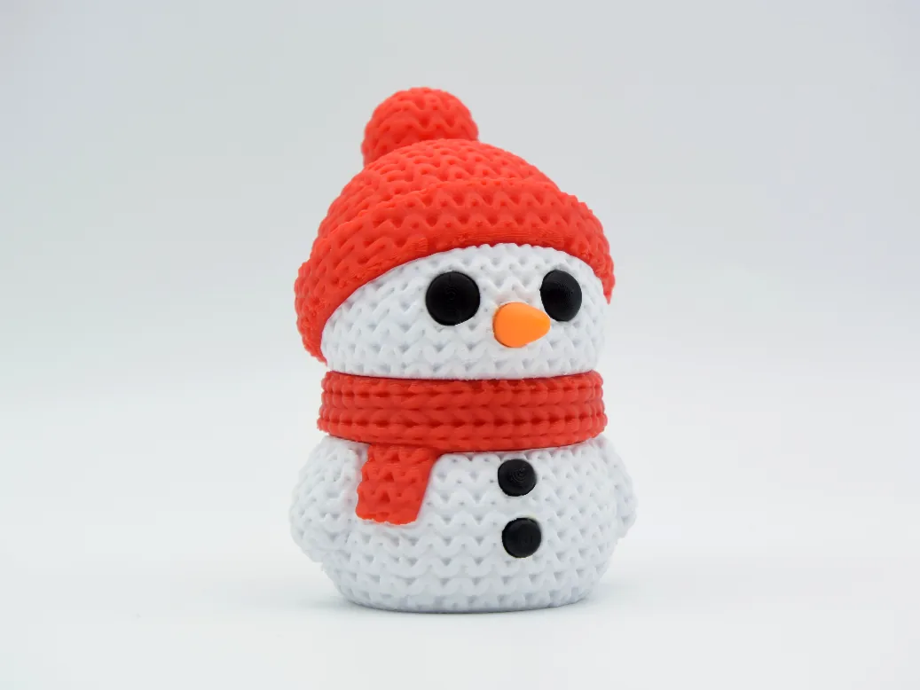 Muñeco de nieve tejido