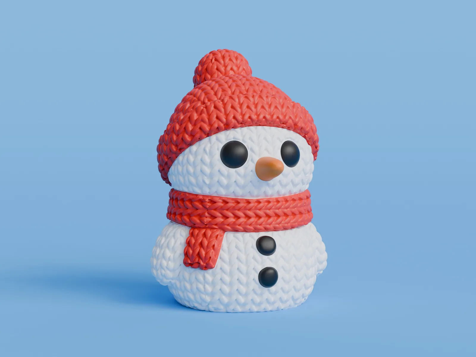 Muñeco de nieve tejido impreso en 3D, foto 4