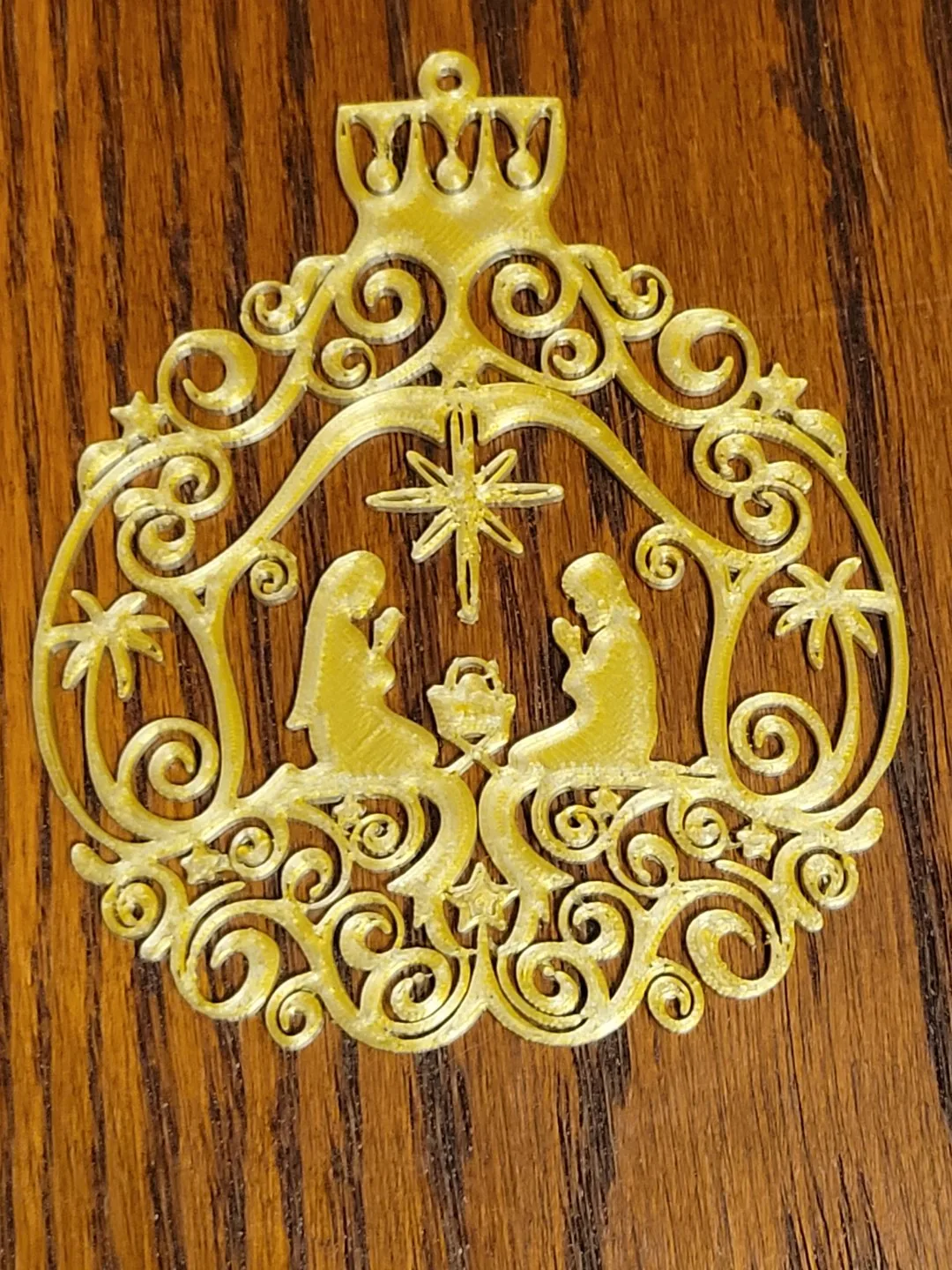 Adorno de pesebre calado impreso en 3D, foto 3