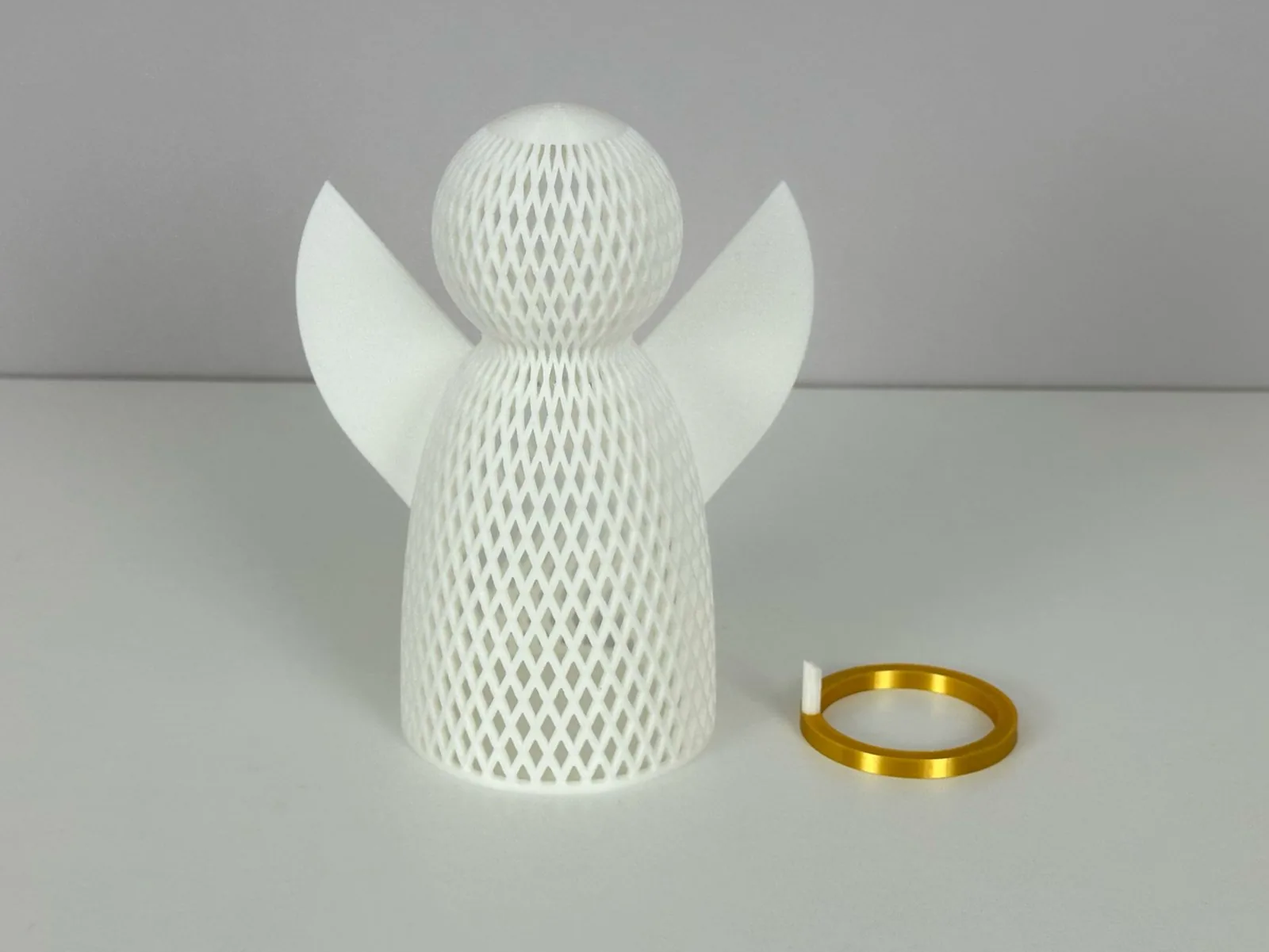 Ángel de malla para vela LED impreso en 3D, foto 4