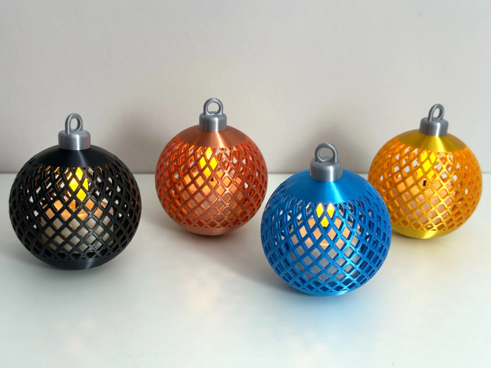Esferas de malla para vela LED