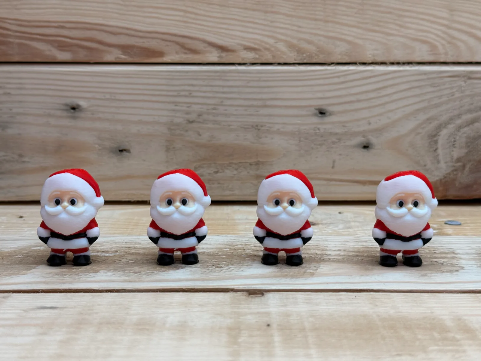 Mini Papai Noel em pé, sem suportes impresso em 3D, foto 3