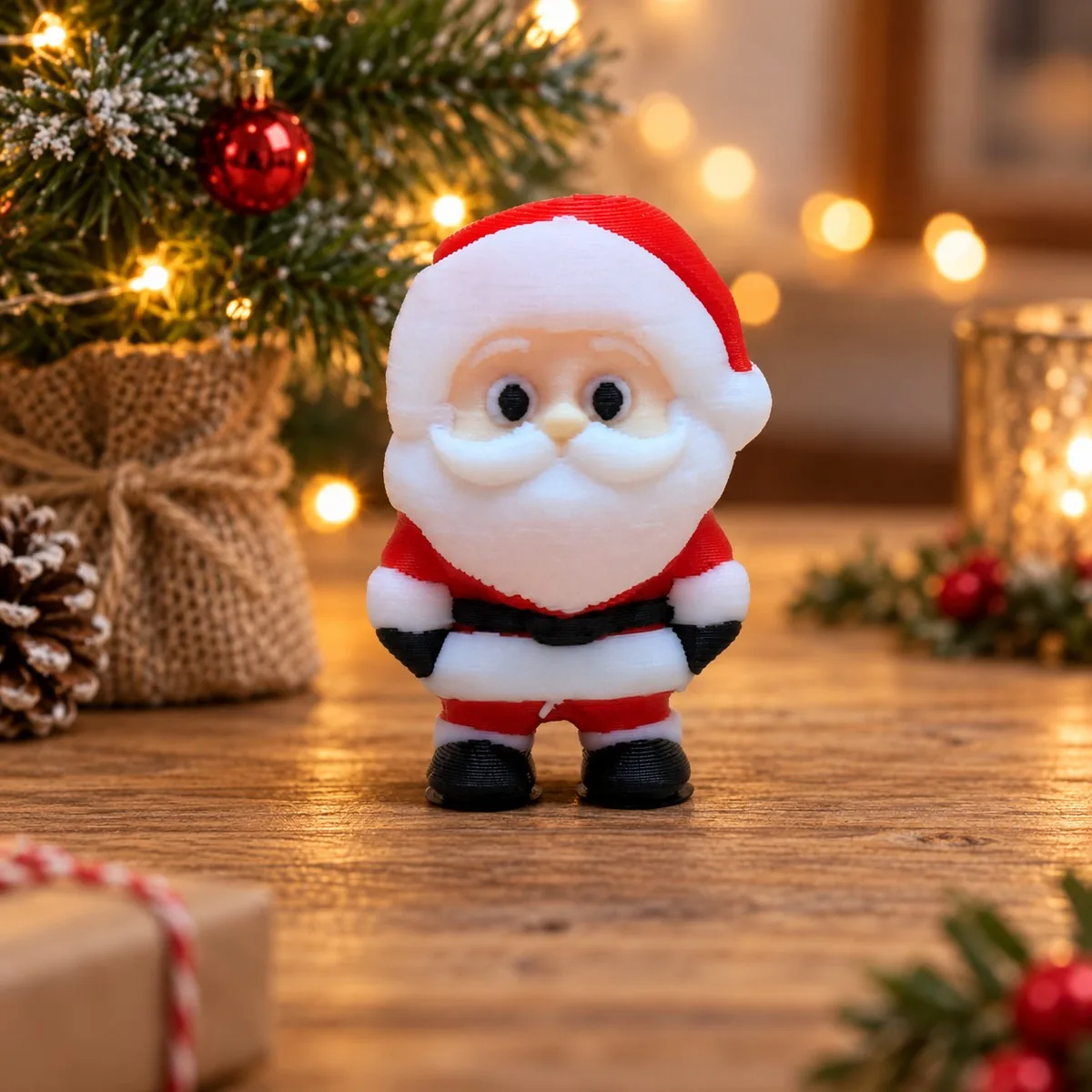 Mini Papai Noel em pé, sem suportes impresso em 3D, foto 4