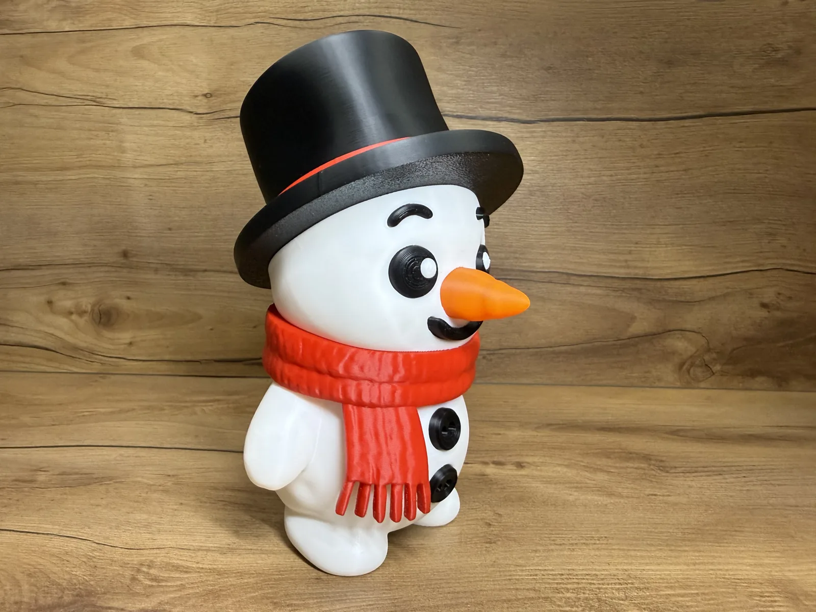 Boneco de neve de 12 cm para montar impresso em 3D, foto 3