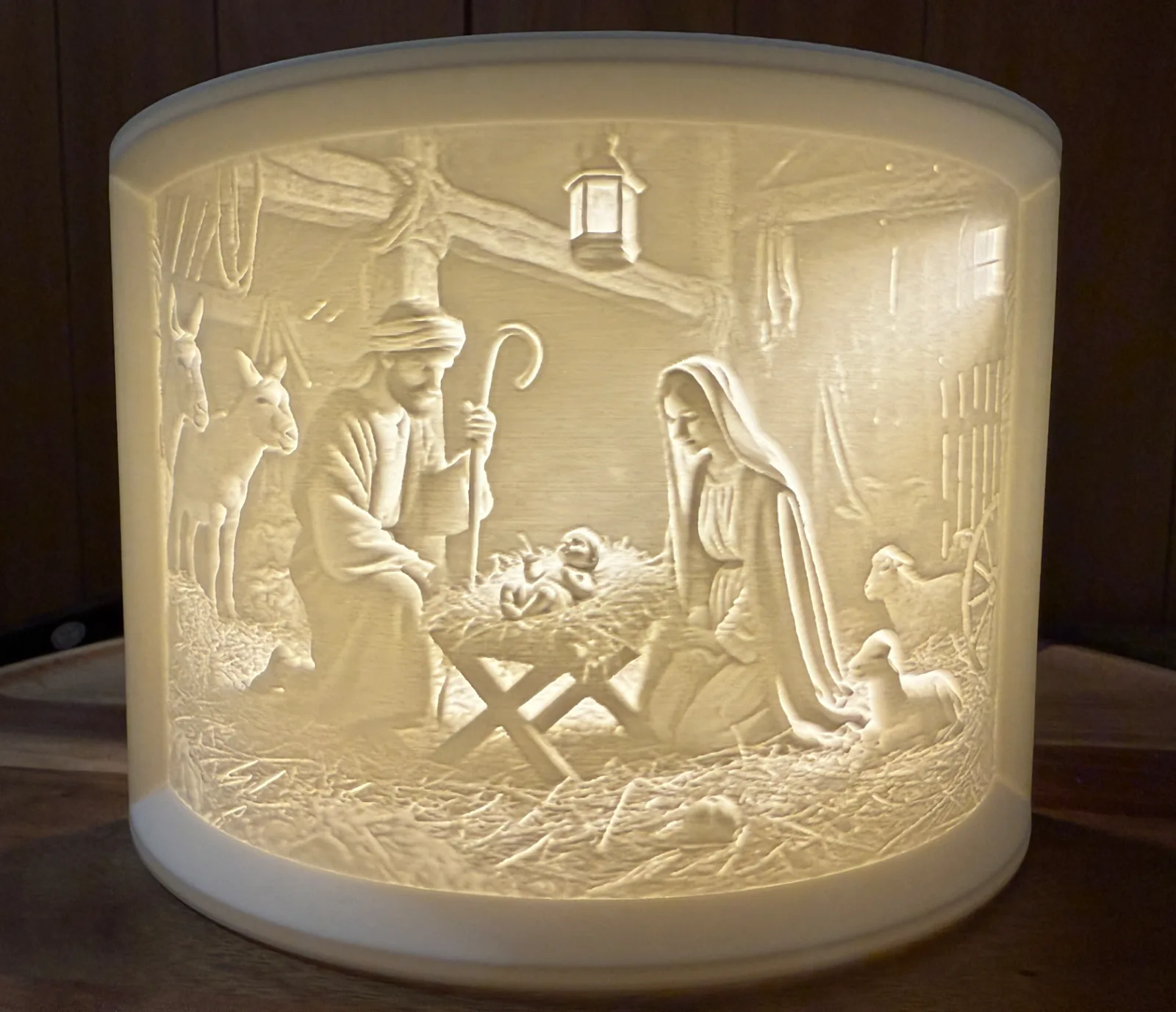 Presépio em litofania com luz