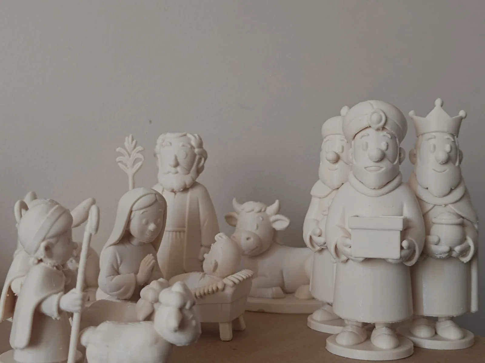 Pesebre clásico de figuras impreso en 3D, foto 2