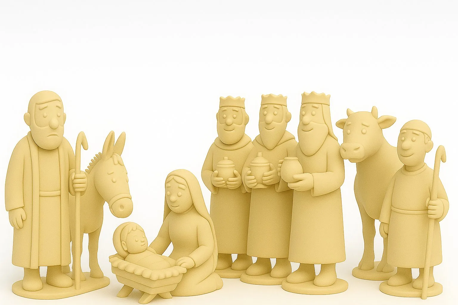 Pesebre clásico de figuras impreso en 3D, foto 6