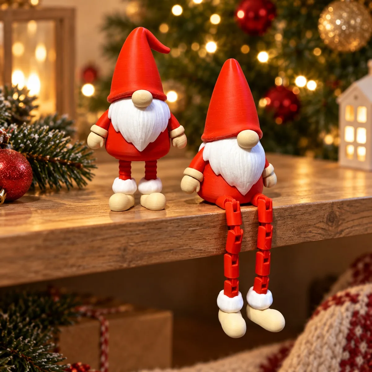 3D printed Nordic Christmas Gnome Pair, photo 5