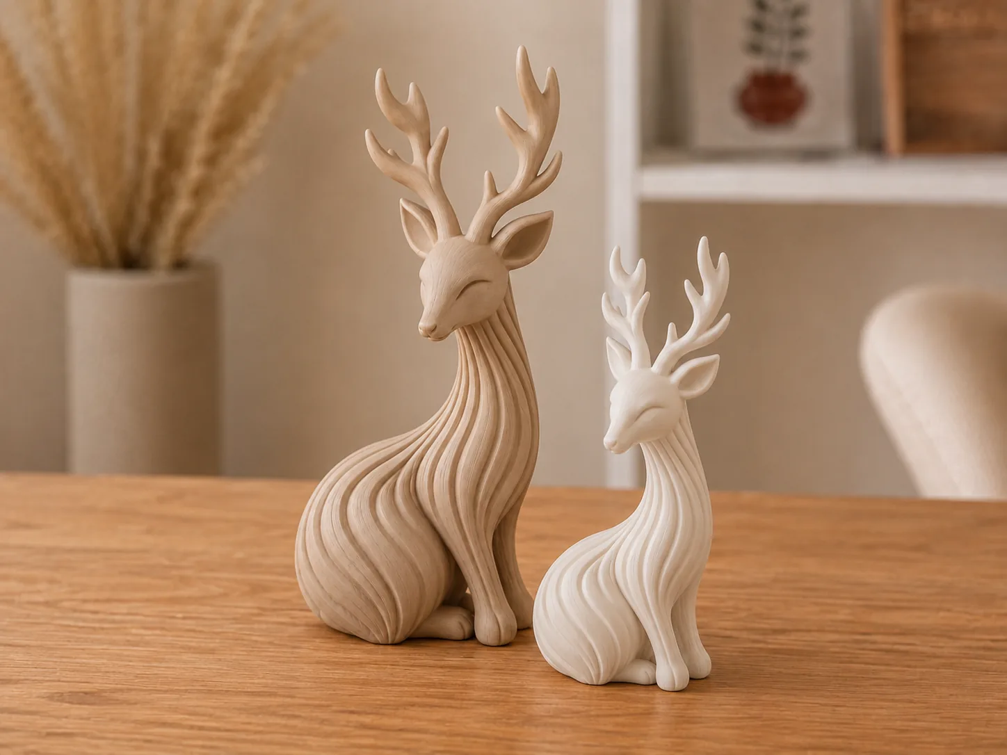 Japandi deer couple