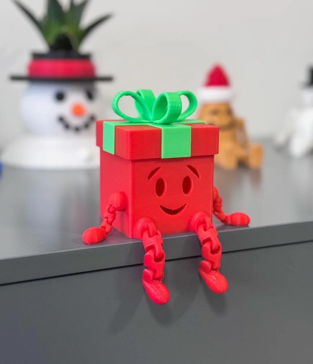 Presente de Natal articulado com luz LED