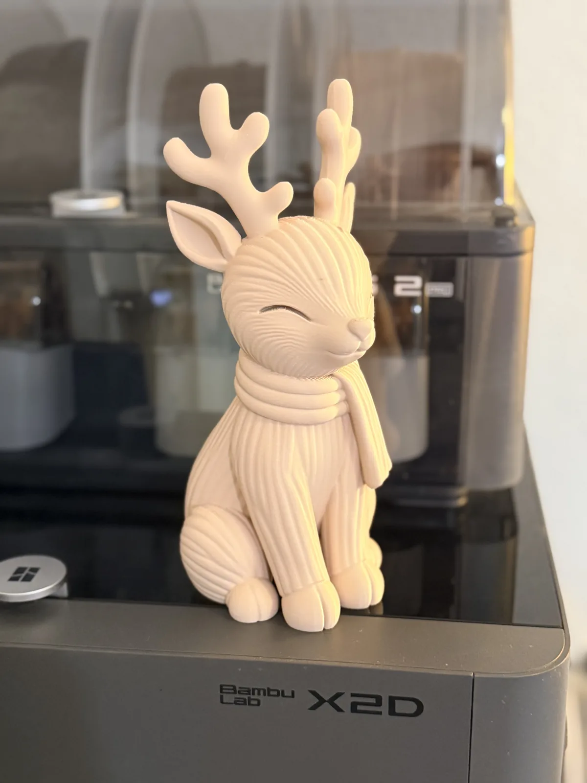 3D printed Winter reindeer with scarf, photo 4