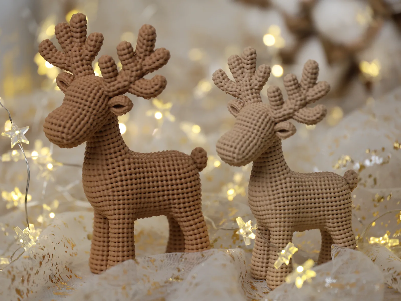 Reno navideño estilo crochet