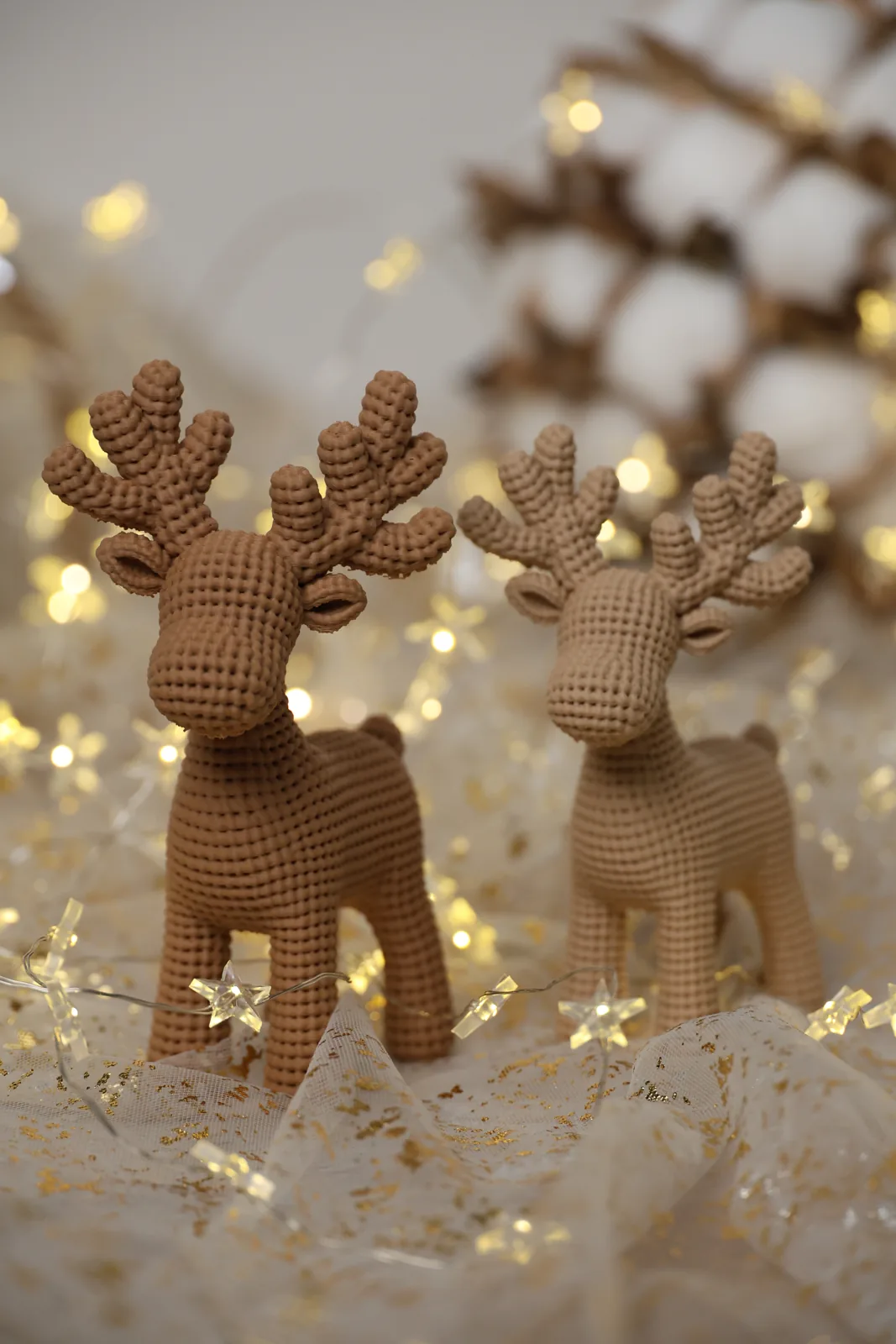 Reno navideño estilo crochet impreso en 3D, foto 3