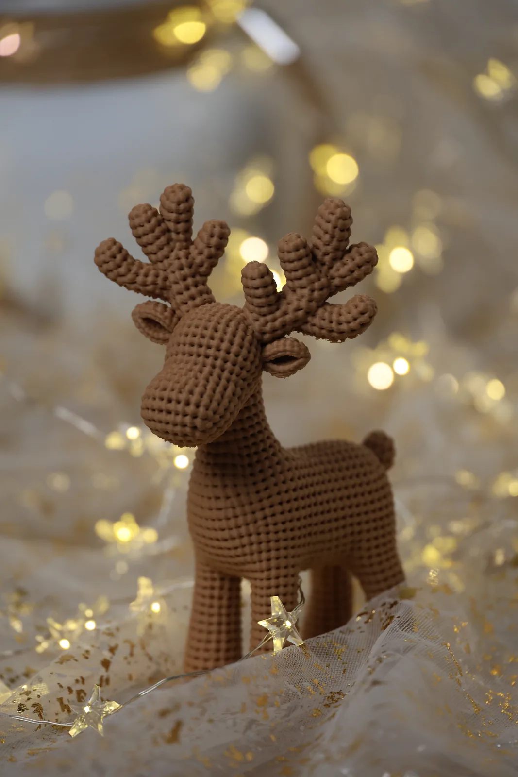 Reno navideño estilo crochet impreso en 3D, foto 4