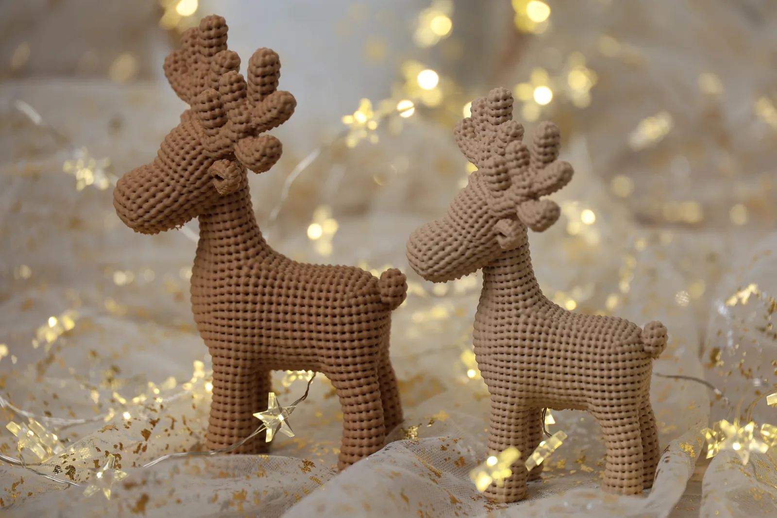 Reno navideño estilo crochet impreso en 3D, foto 5
