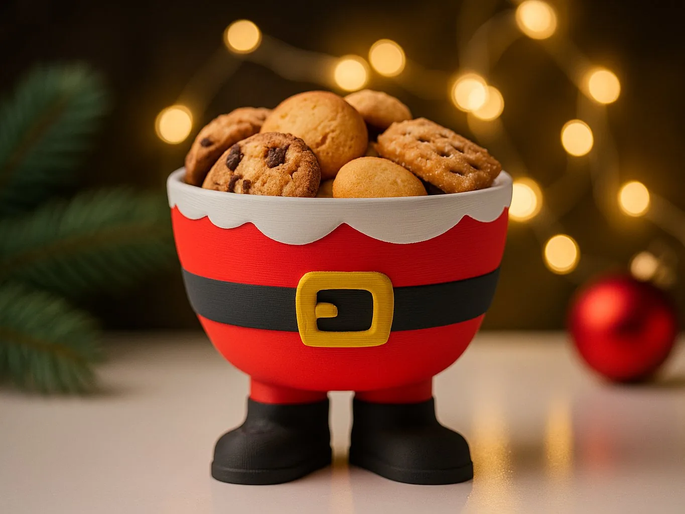 Bowl Papá Noel para galletas impreso en 3D