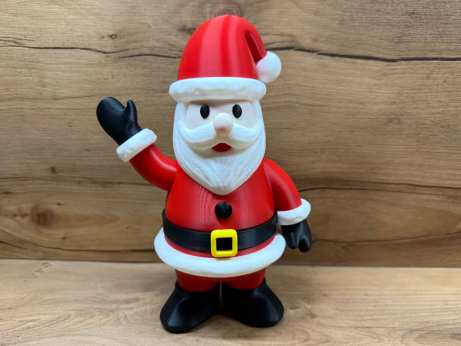 Papá Noel saludando impreso en 3D