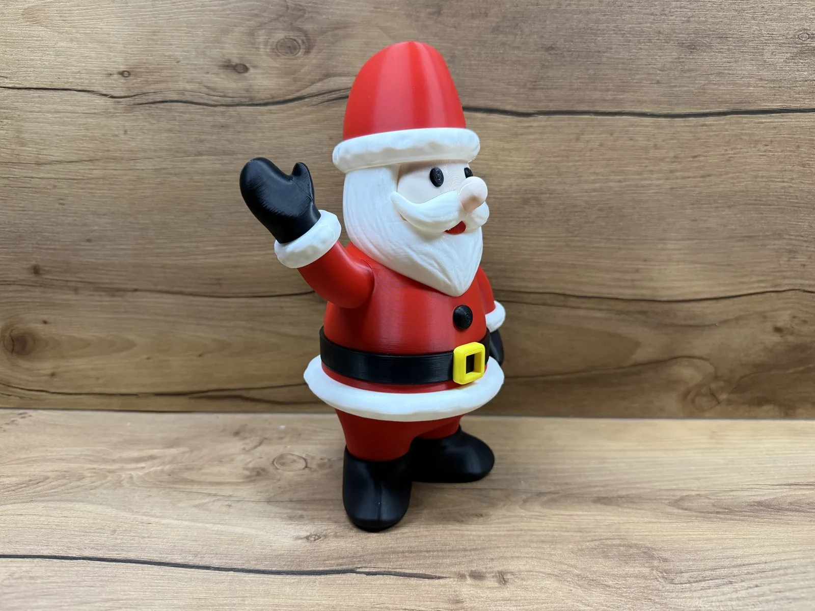 Papá Noel saludando impreso en 3D, foto 3