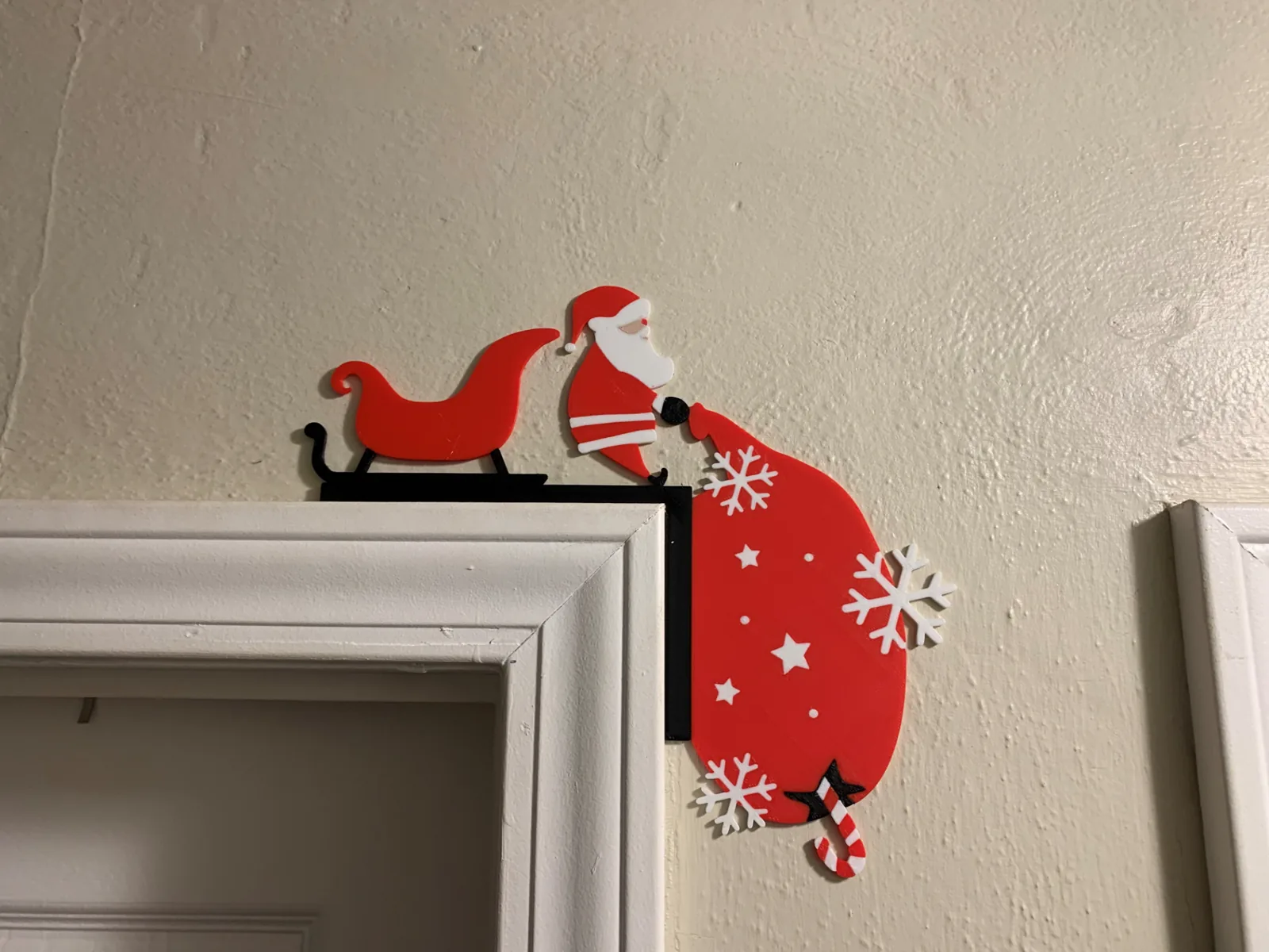 Papá Noel para esquina de puerta