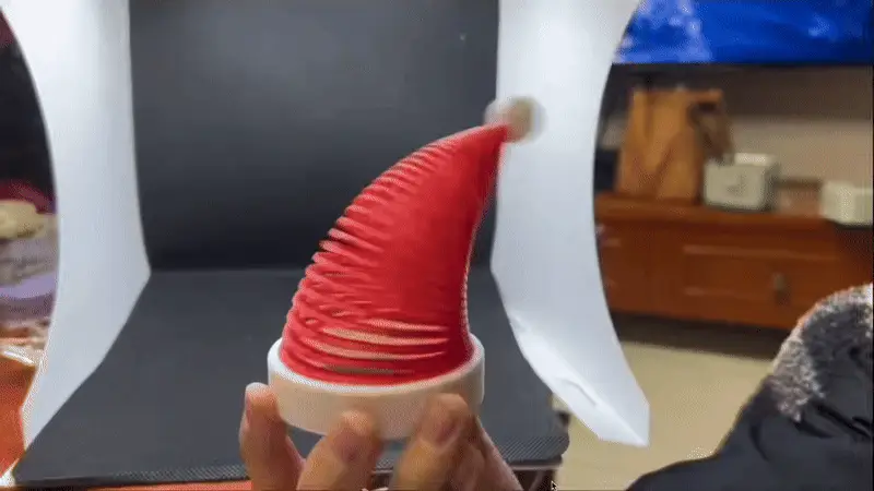 Gorro navideño resorte impreso en 3D, foto 4