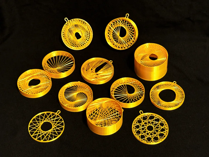 Enfeites de fios tensionados (13 modelos) impresso em 3D, foto 3