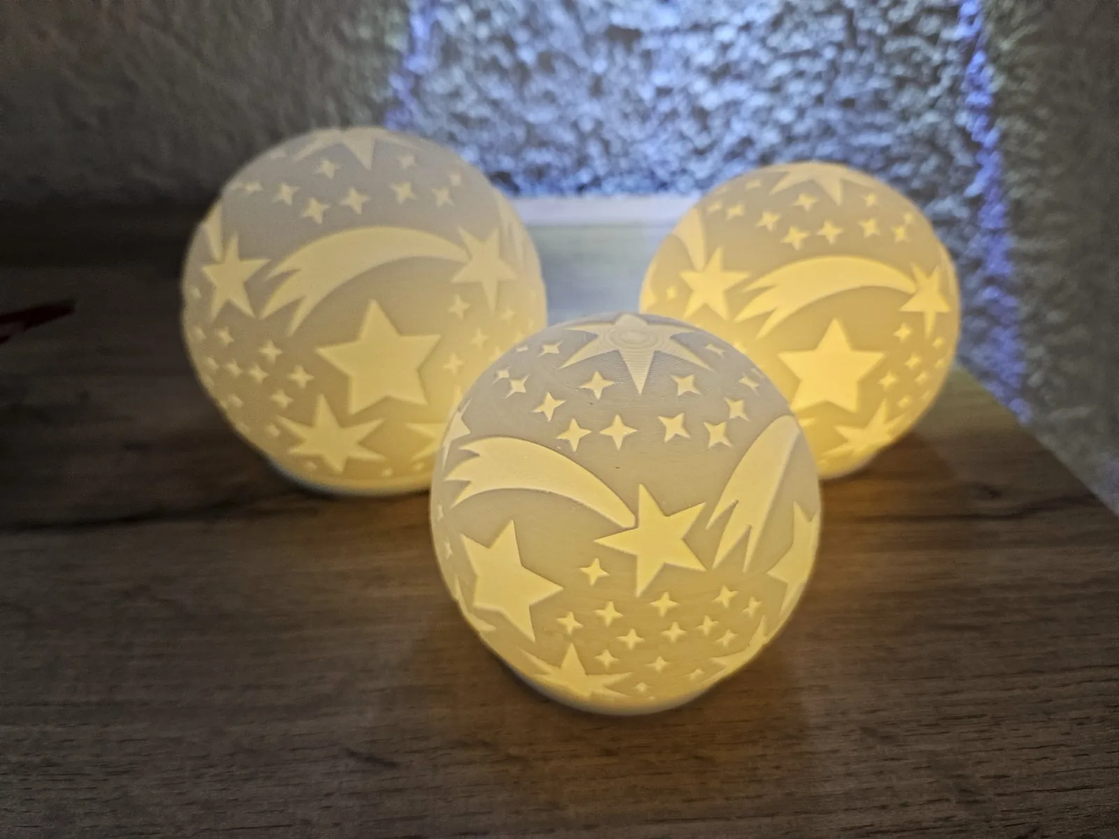 Esfera portavela con estrellas