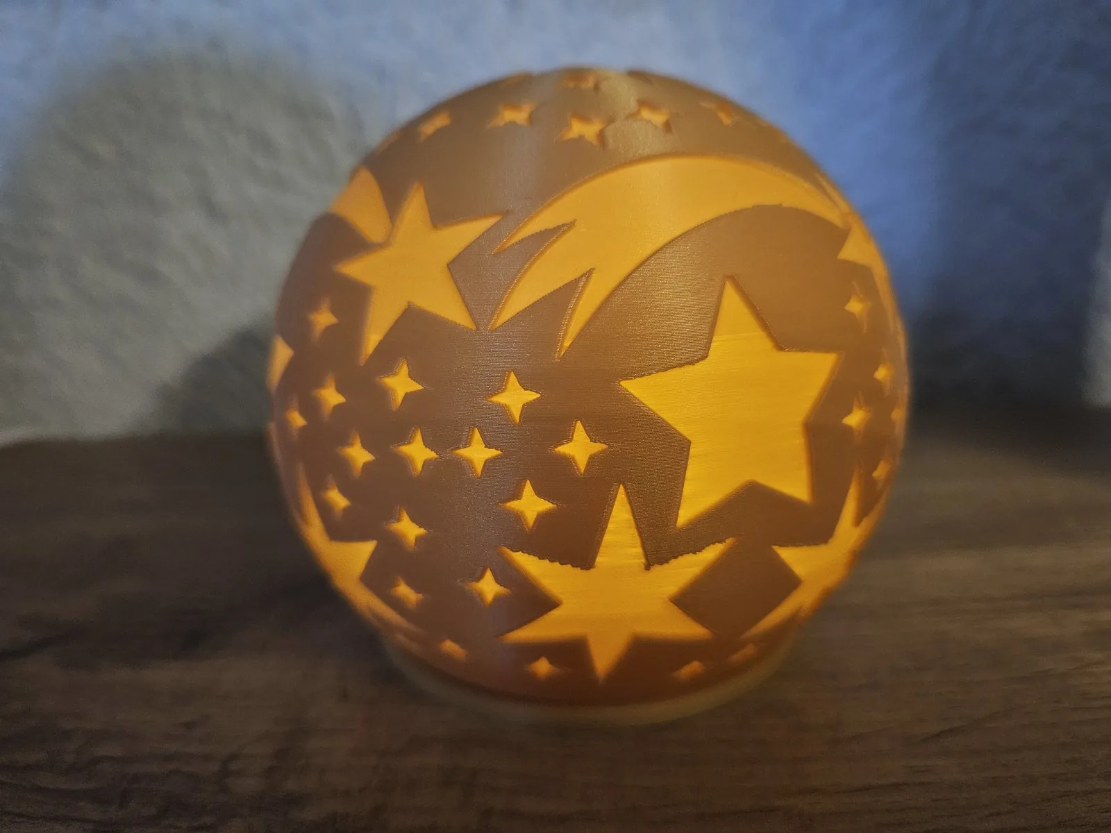 Esfera portavela con estrellas impreso en 3D, foto 4