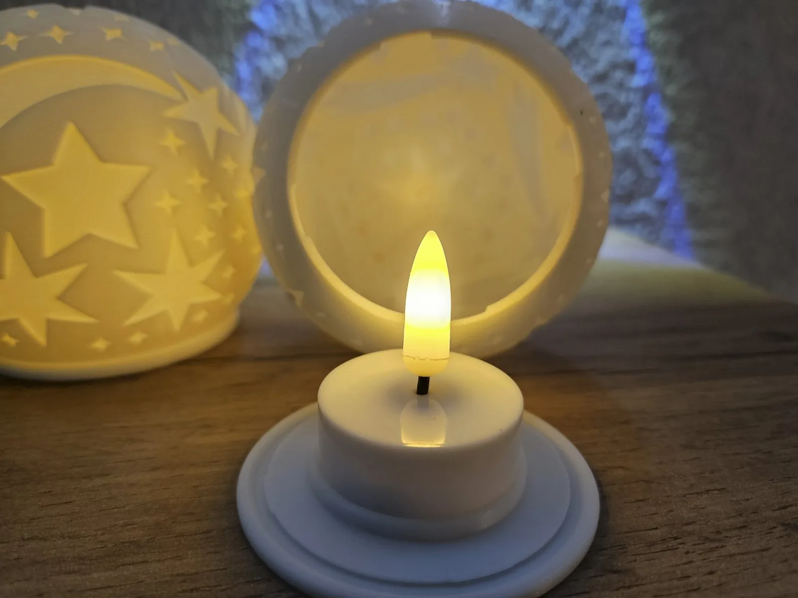 Esfera portavela con estrellas impreso en 3D, foto 5