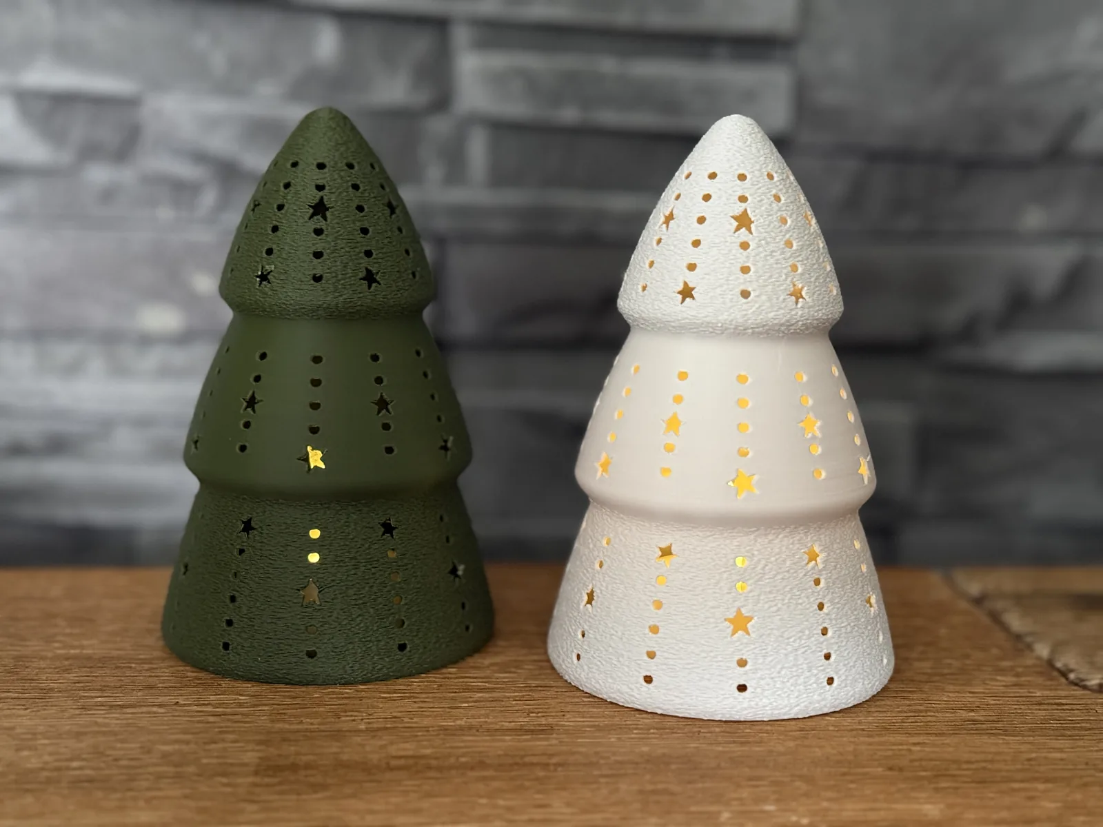 Árbol para vela LED impreso en 3D