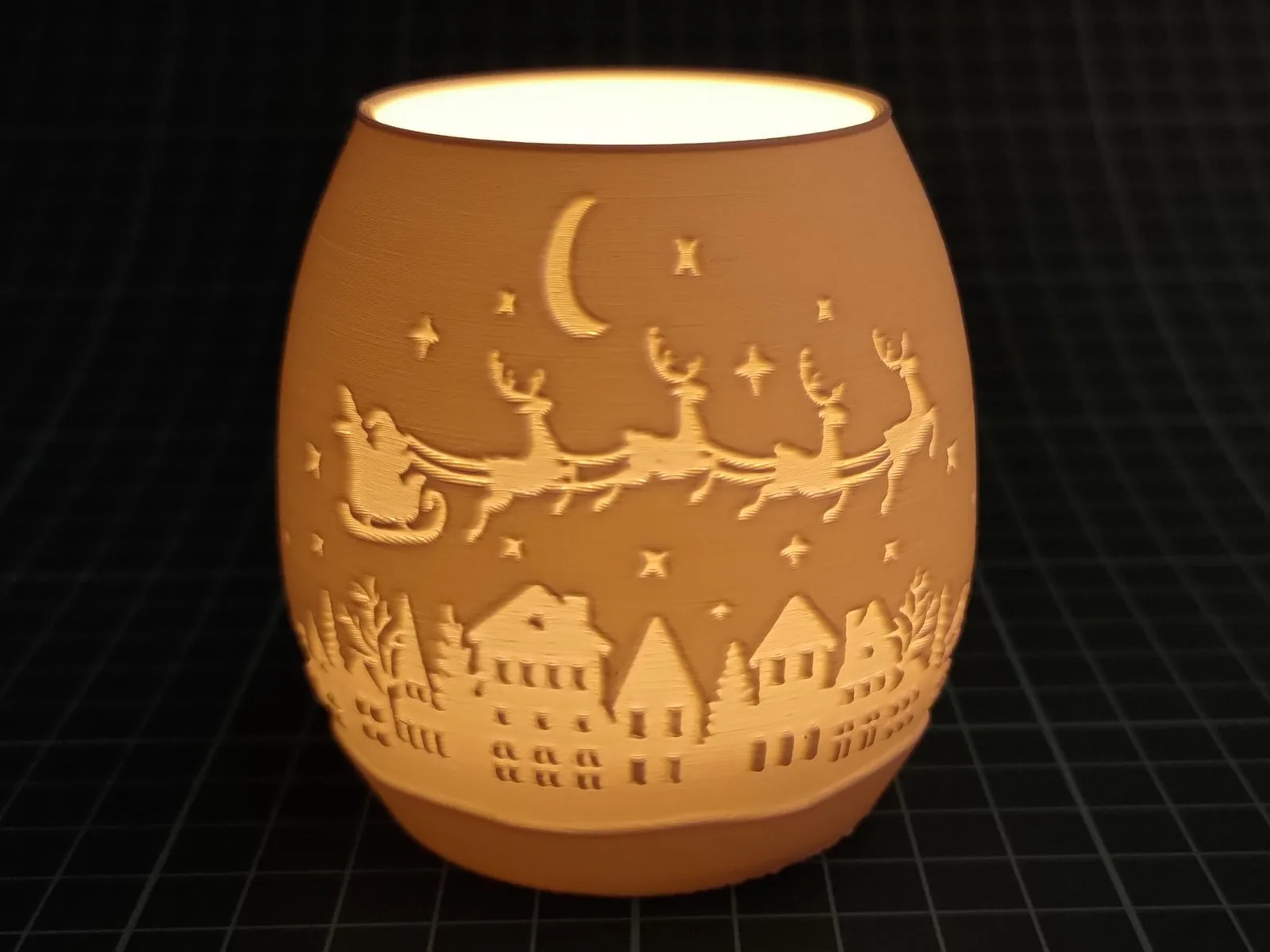 Portavela Papá Noel en trineo impreso en 3D, foto 3