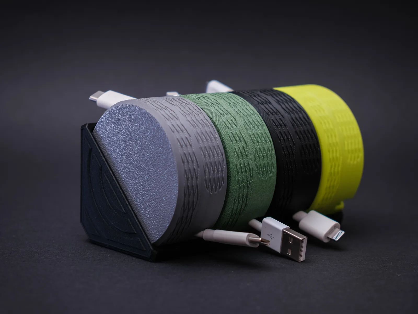 Enrollador de cables ergonómico impreso en 3D, foto 3