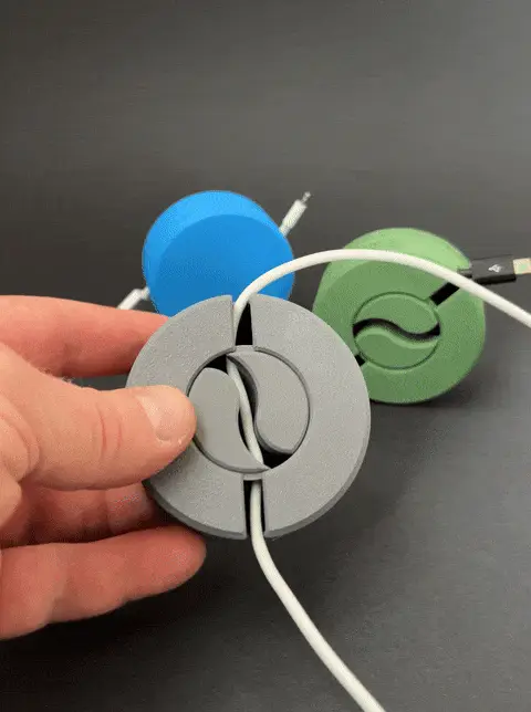 Enrollador de cables ergonómico impreso en 3D, foto 5