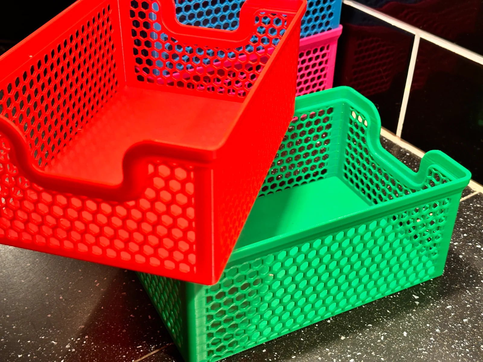 Canasta apilable 14 × 20 cm impreso en 3D, foto 4
