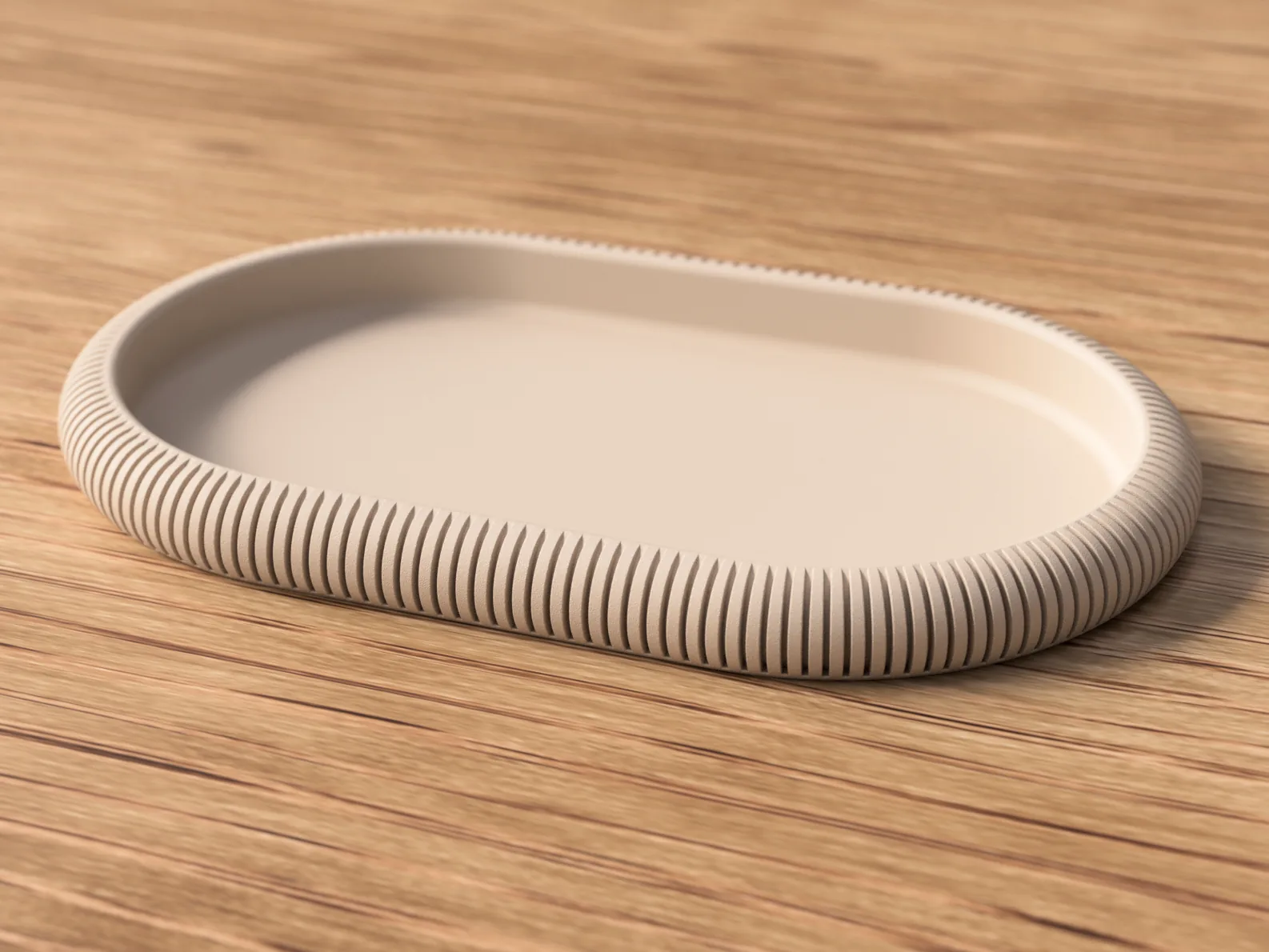 Bandeja japandi ovalada impreso en 3D