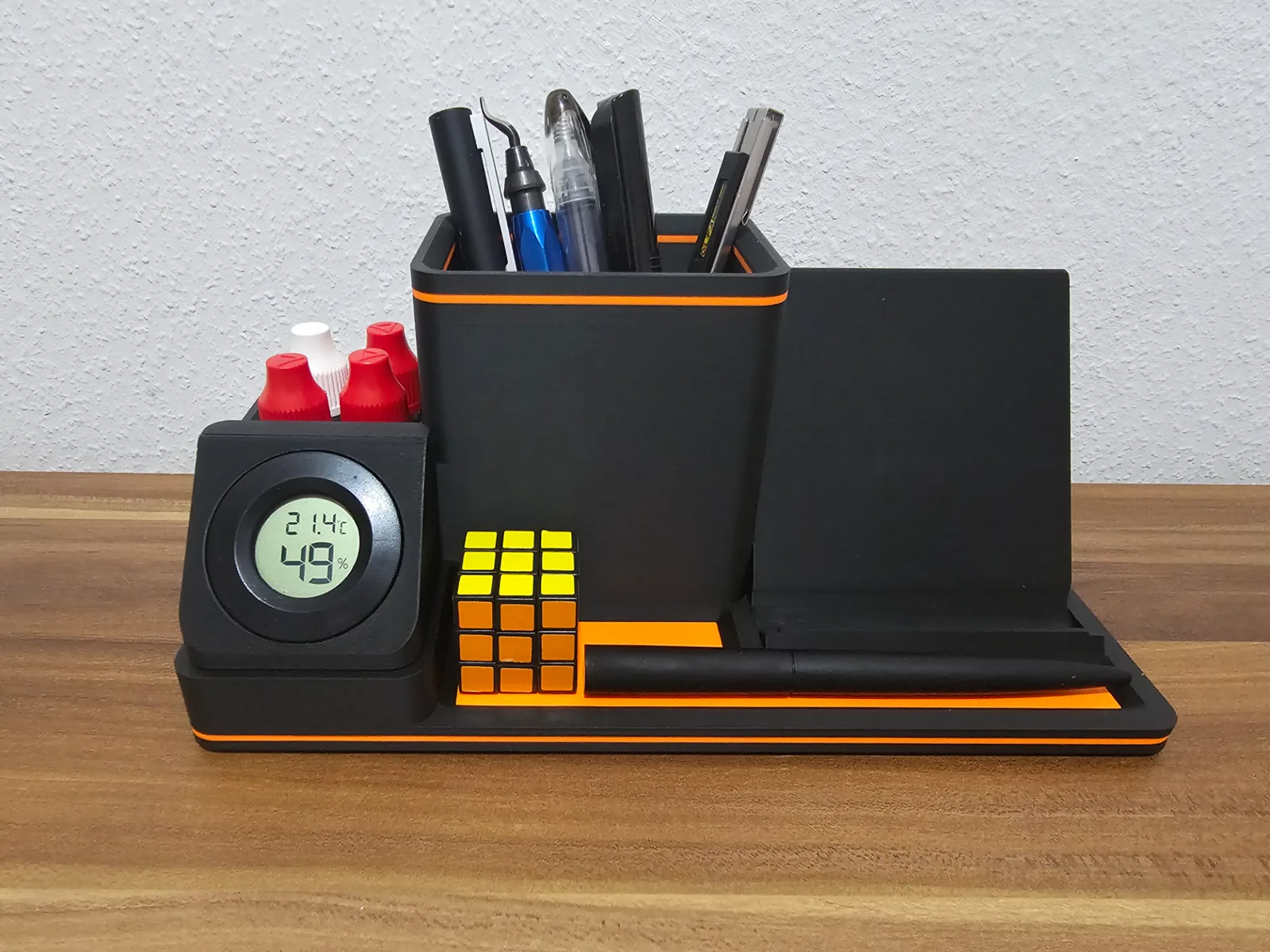 Organizador de escritorio con porta celular impreso en 3D, foto 5