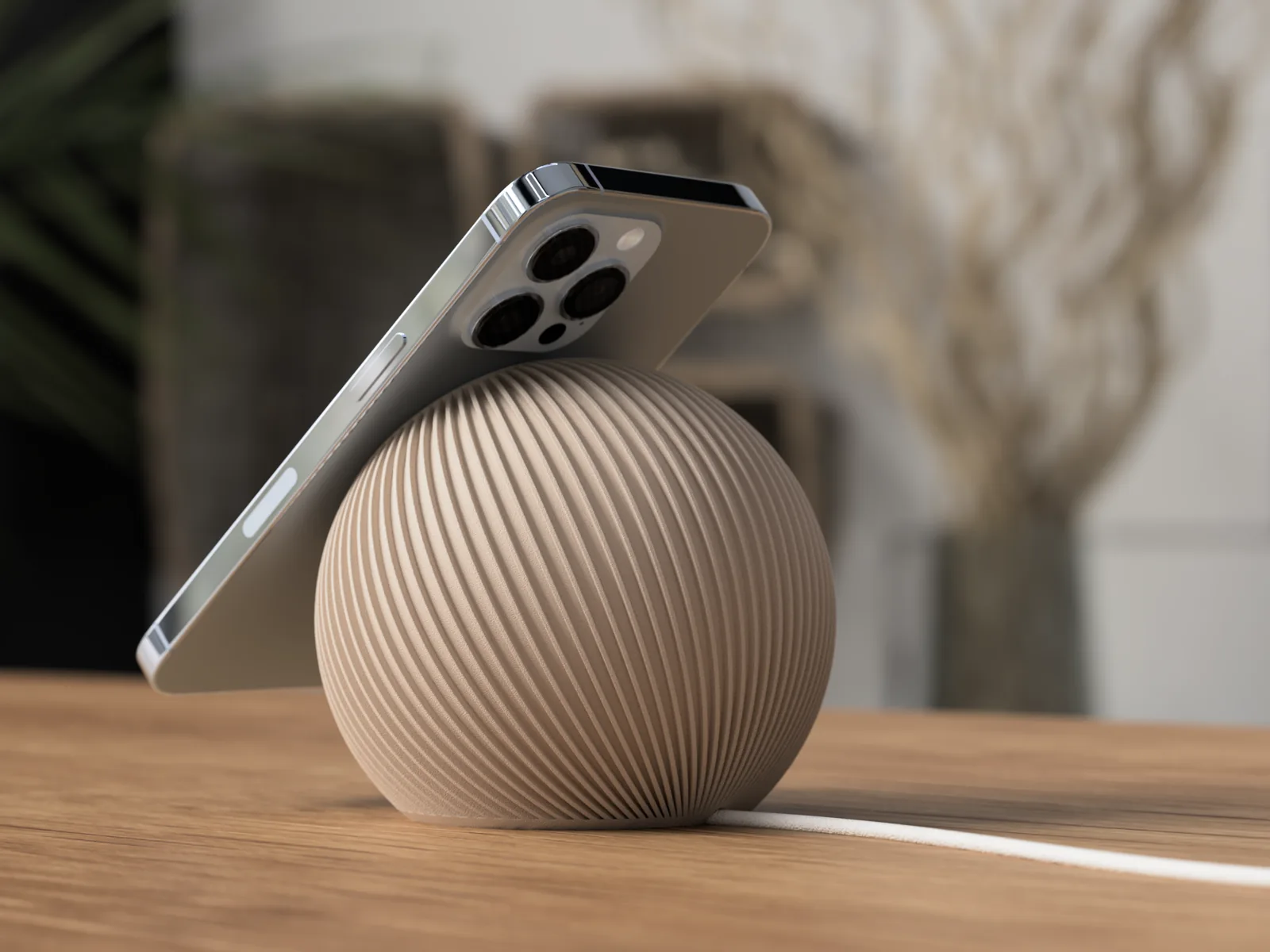 Base esférica para cargador magnético impreso en 3D, foto 4